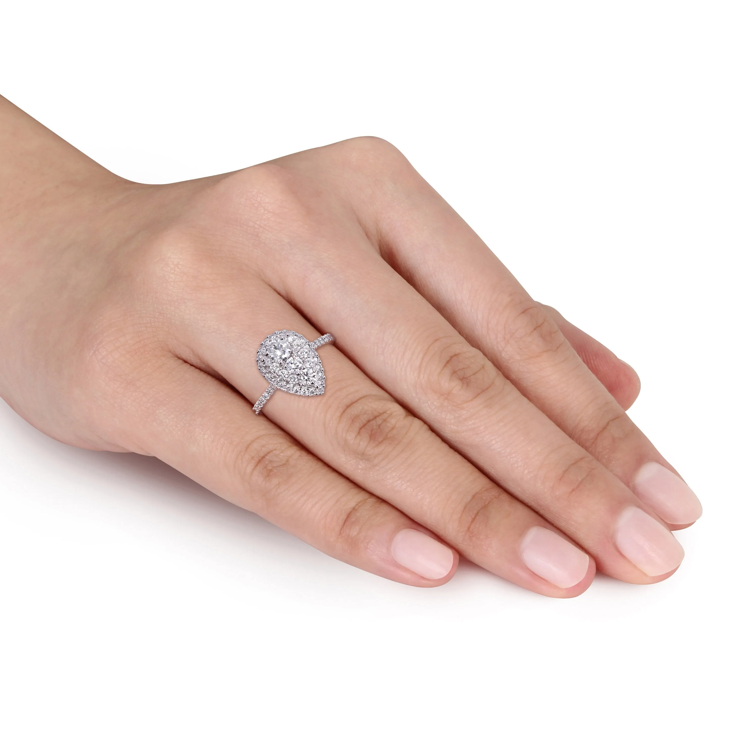 1 CT Diamond Teardrop Engagement ring 10k
