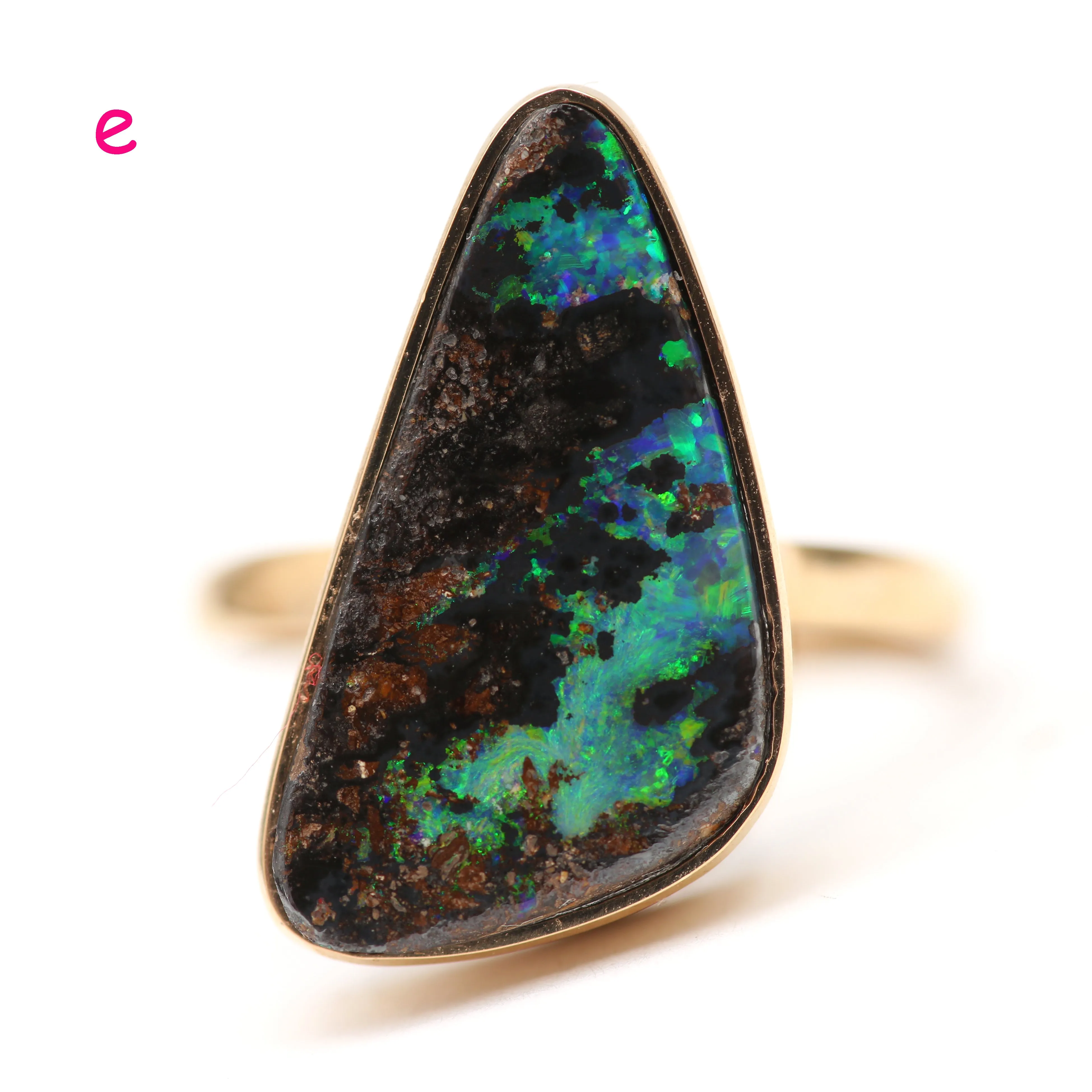 14k Chunky Space Boulder Opal Rings