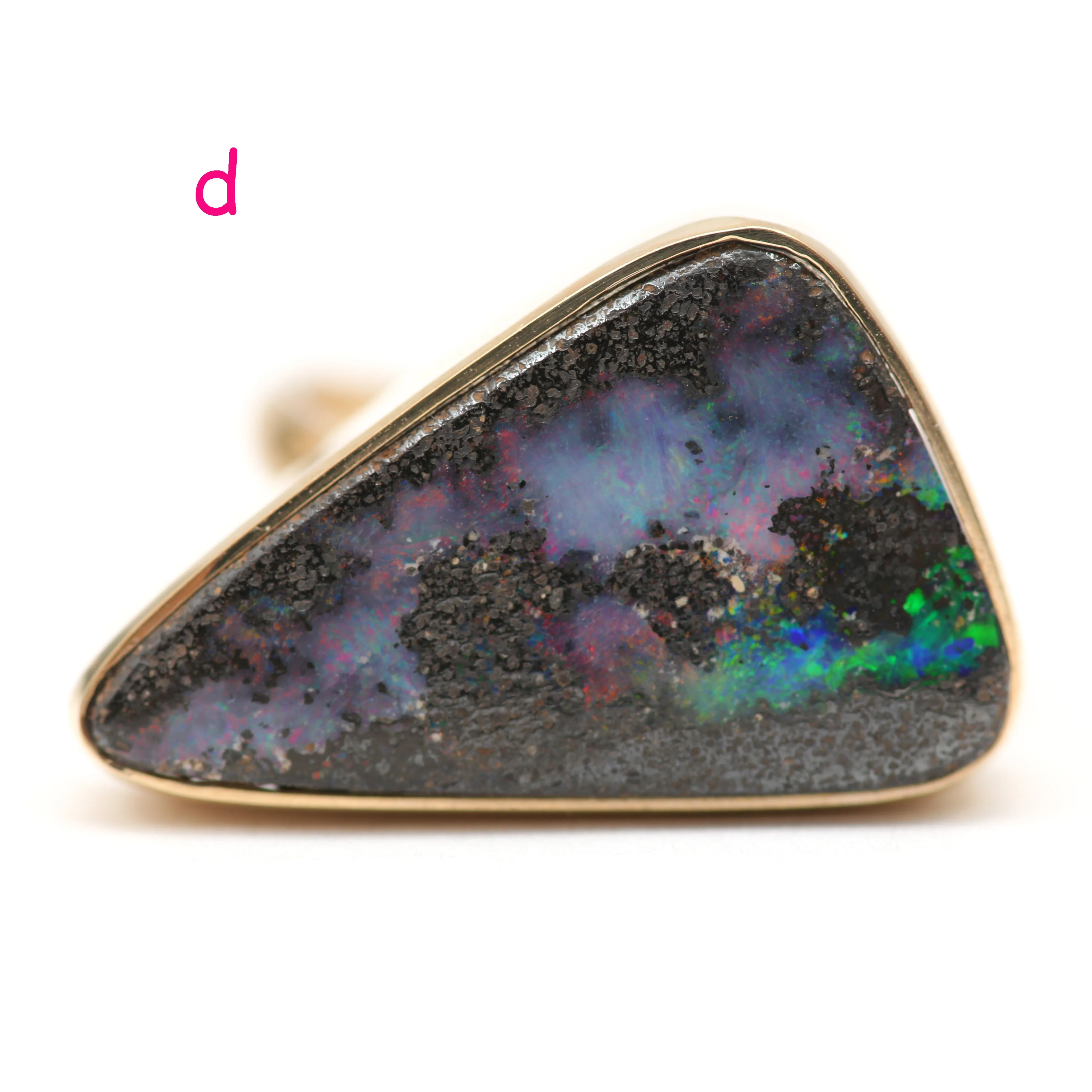 14k Chunky Space Boulder Opal Rings