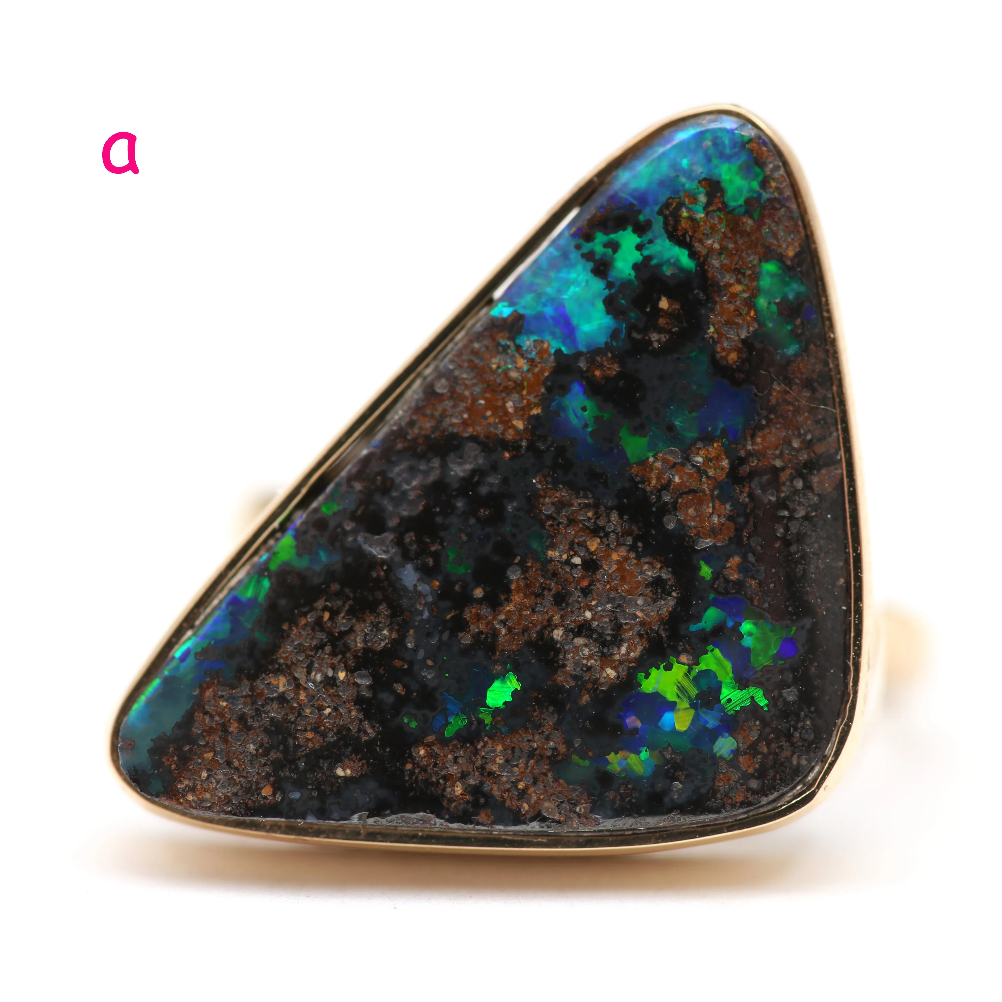 14k Chunky Space Boulder Opal Rings