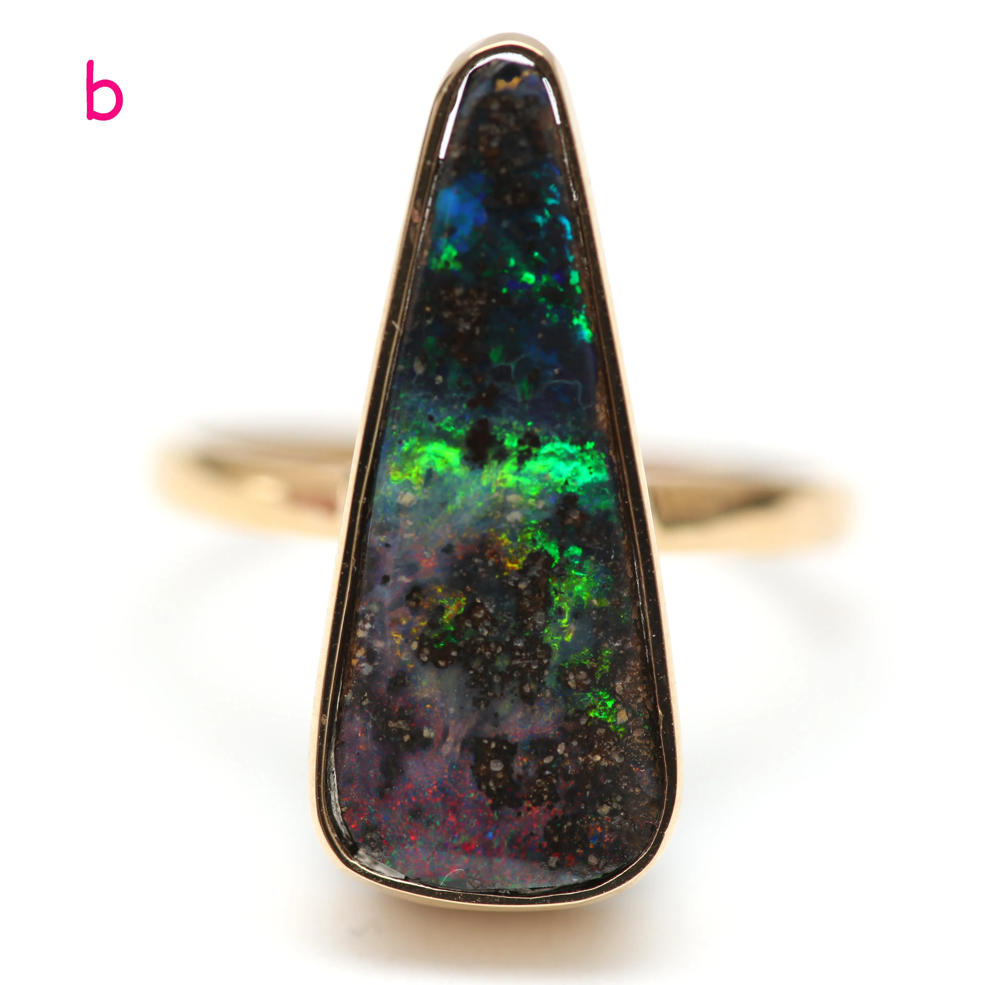 14k Chunky Space Boulder Opal Rings