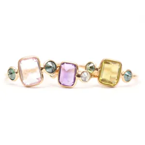 14k Circle Square Rings