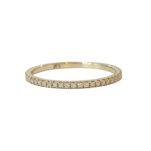 14K Gold Micro Pavé Diamond Eternity Band