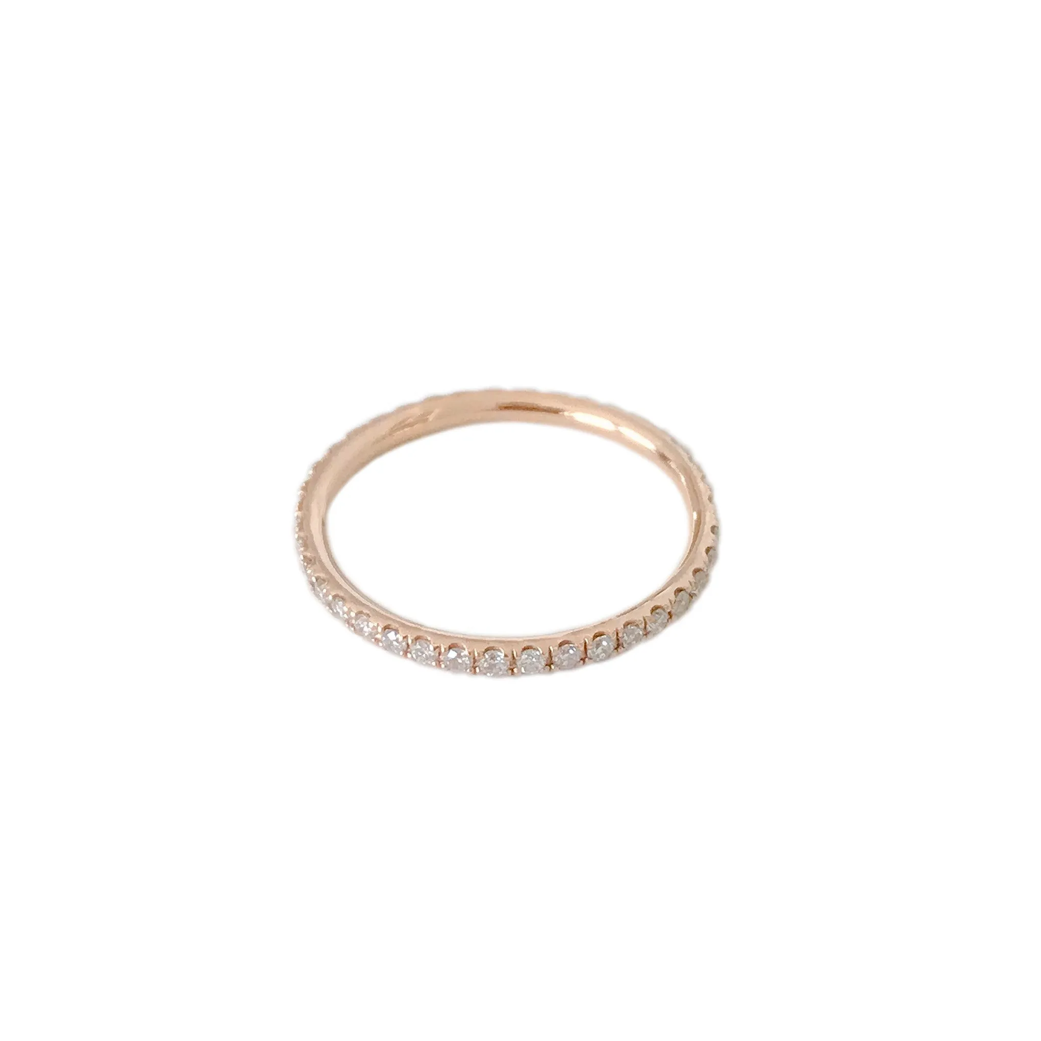 14K Gold Micro Pavé Diamond Eternity Band
