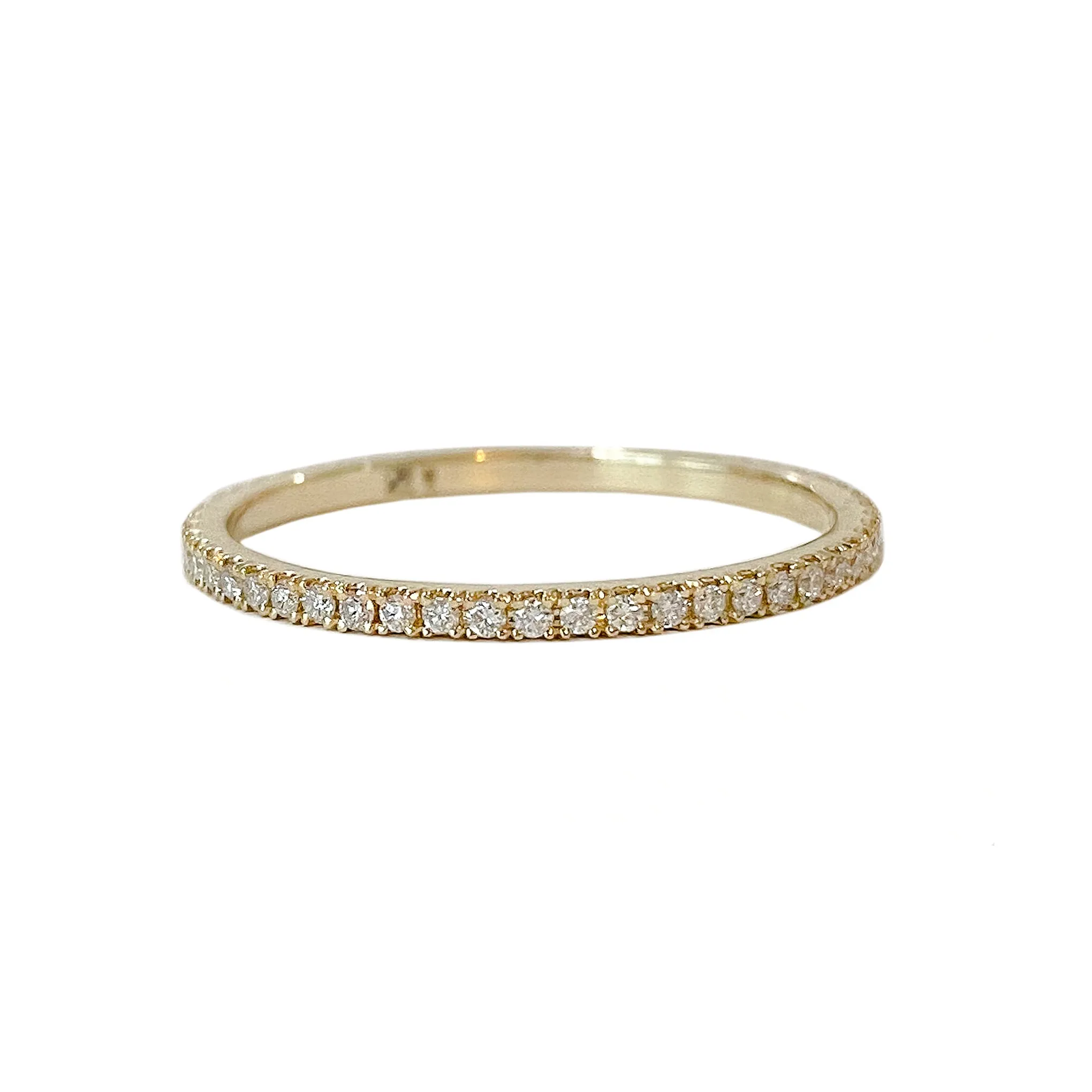 14K Gold Micro Pavé Diamond Eternity Band