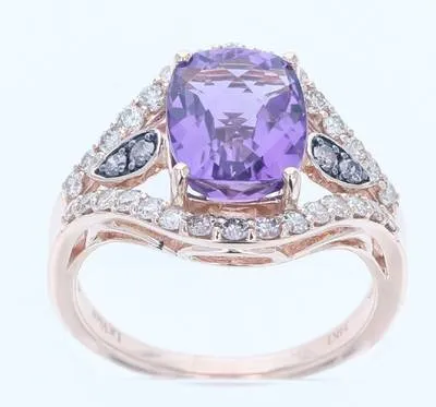 14K R/G RING 0.69 DIA 2.60 AM |H|