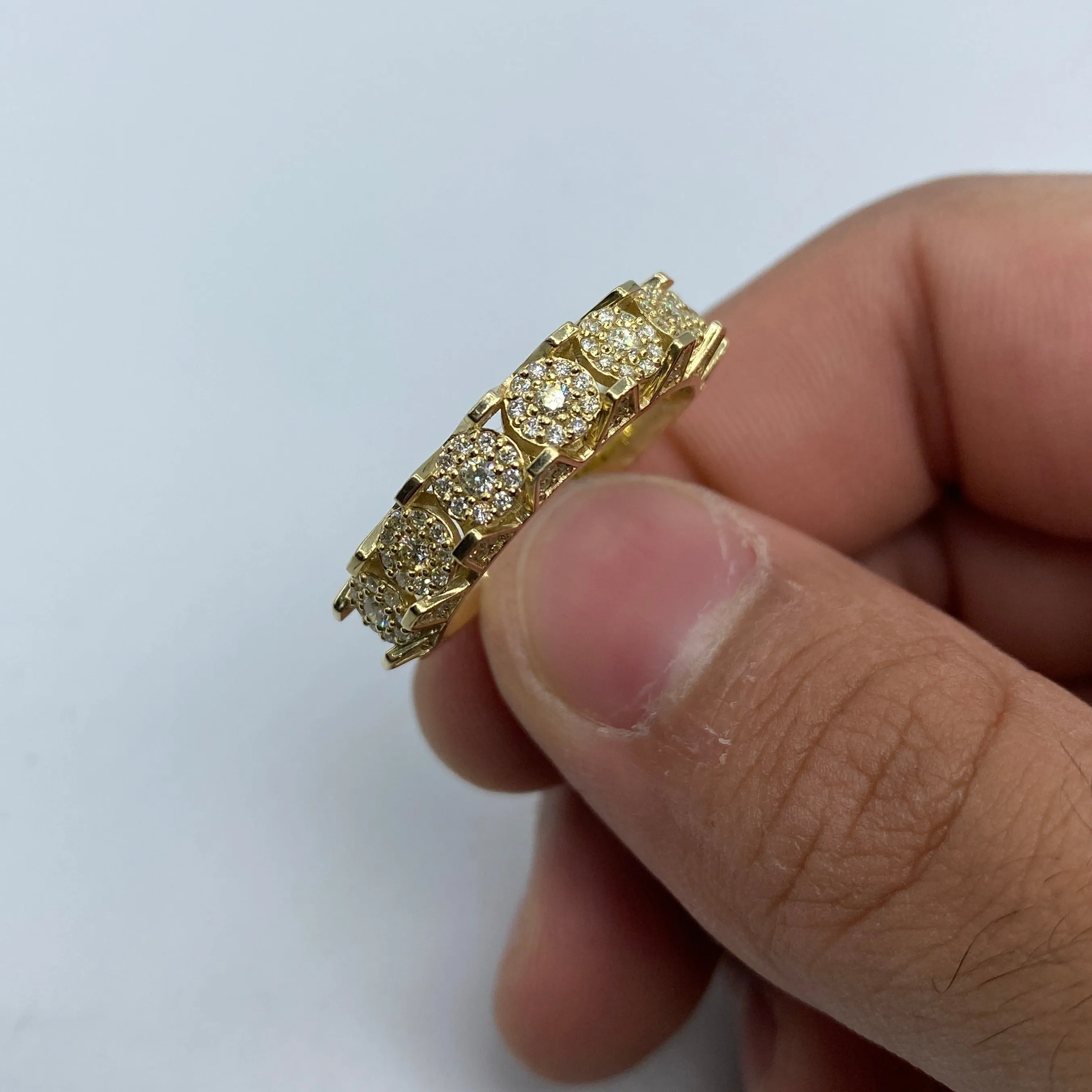 14K Space Flower Diamond Ring 1.4ct