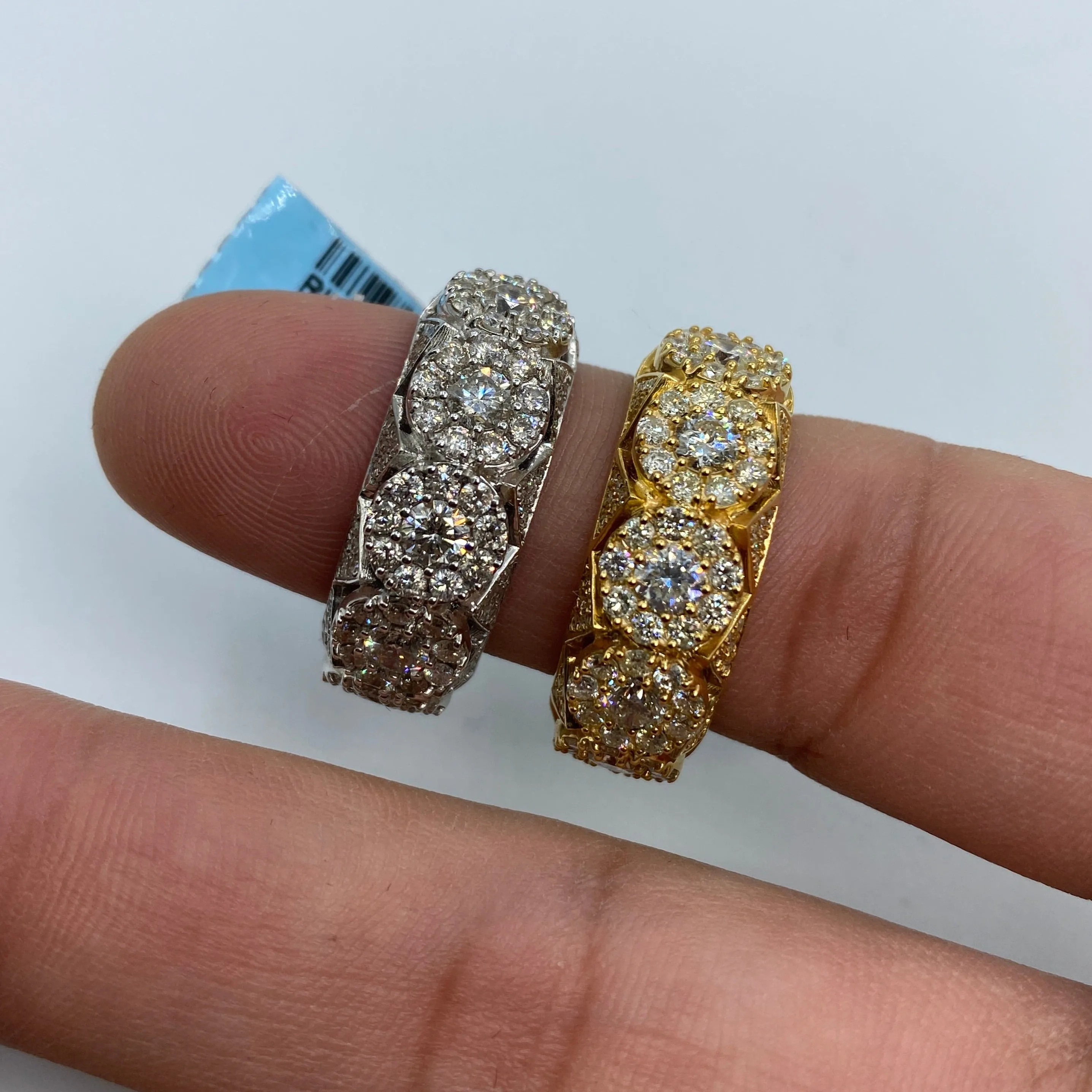 14K Space Flower Diamond Ring 3.5ct