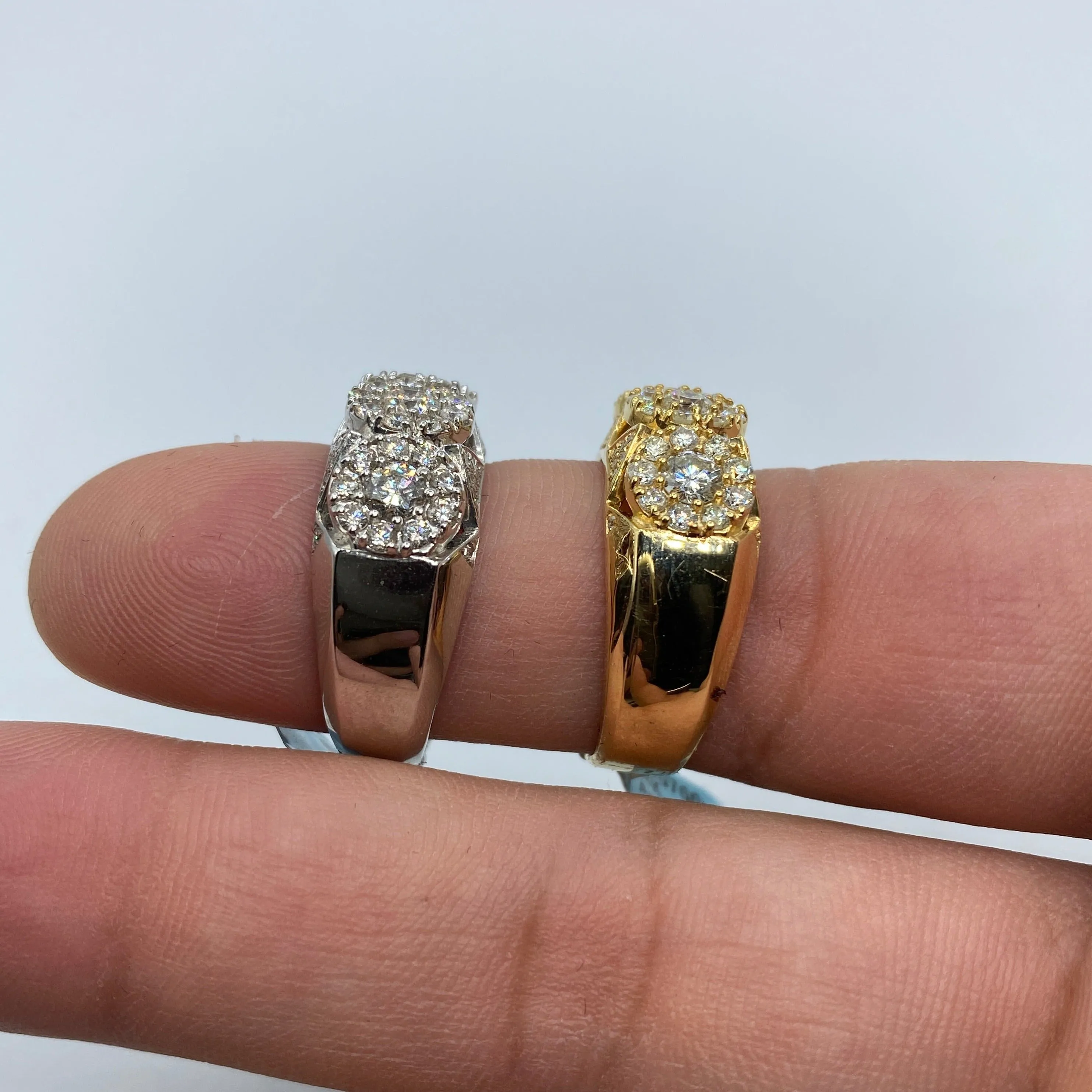 14K Space Flower Diamond Ring 3.5ct