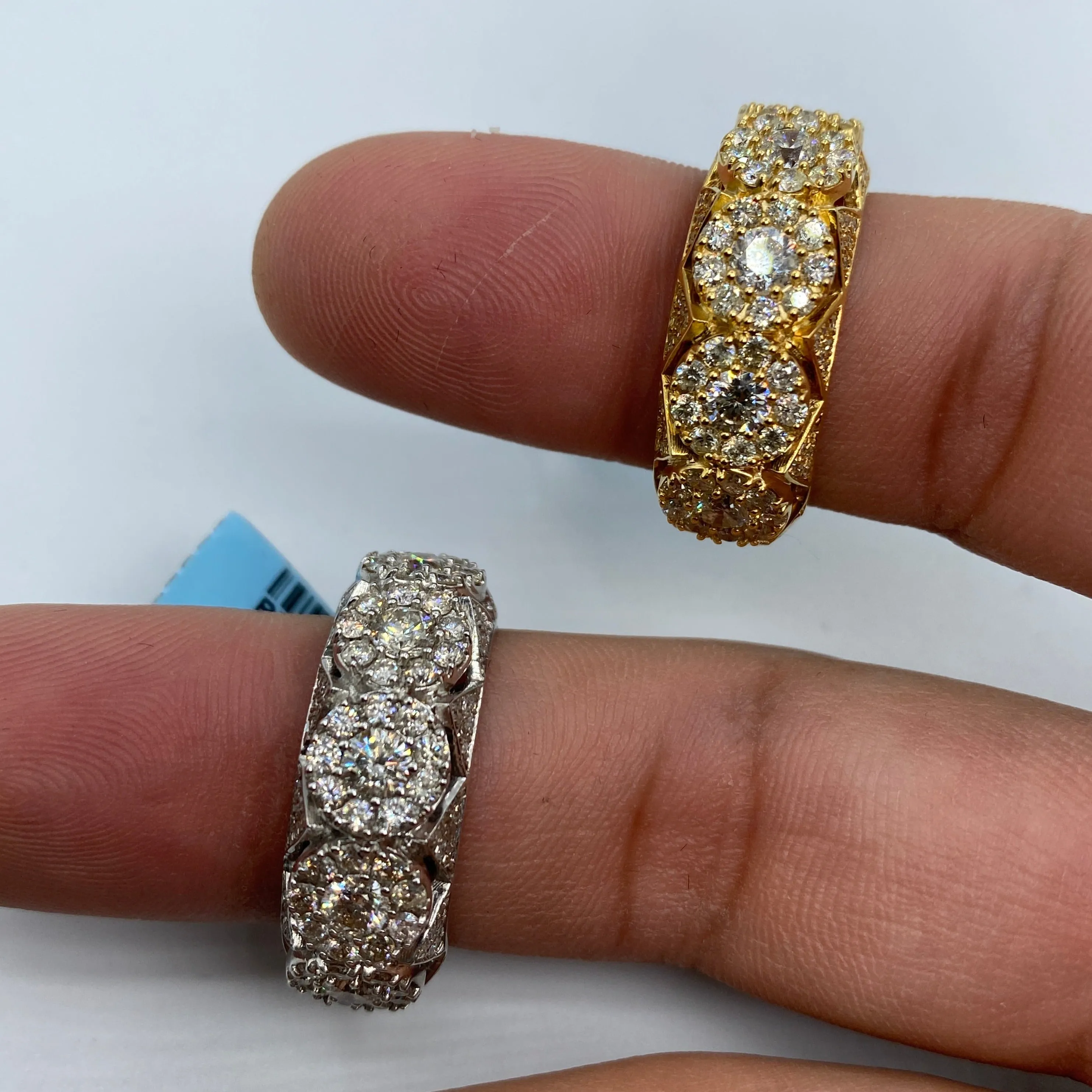 14K Space Flower Diamond Ring 3.5ct