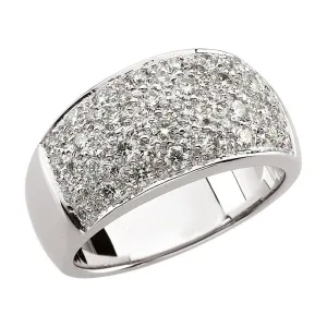 14k White Gold 1 CTW Diamond Micro Pavé Ring Size 8