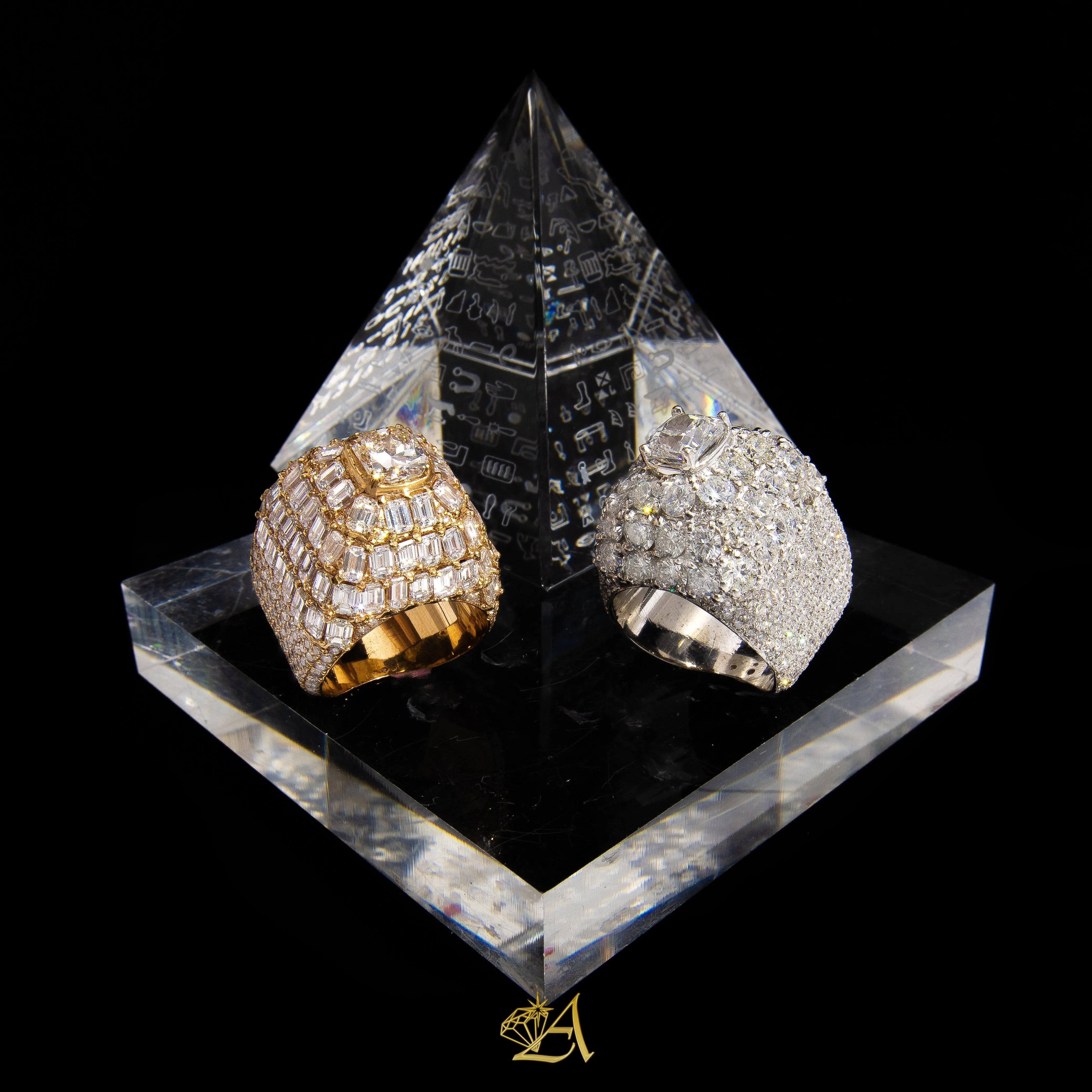 14k White Gold Diamond Ring 13.97 Ctw