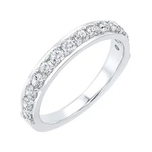 14KT White Gold & Diamond Classic Book Diamond Overatures Band Ring  - 1/4 ctw