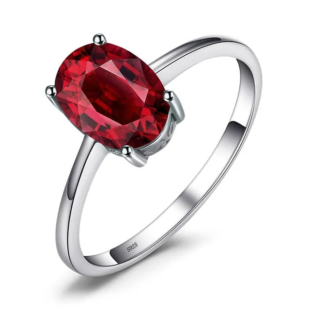 1.5Ct Amethyst Engagement Ring SILVER Women Wedding Jewelry