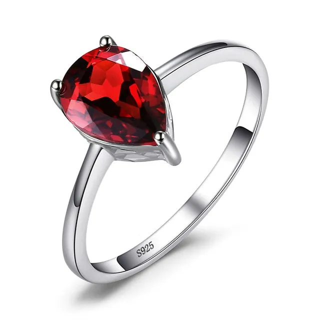 1.5Ct Amethyst Engagement Ring SILVER Women Wedding Jewelry