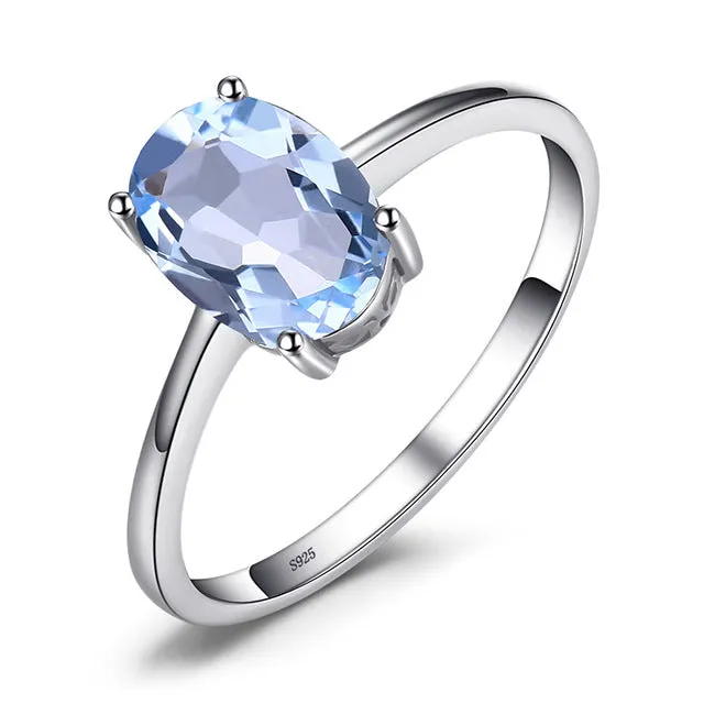 1.5Ct Amethyst Engagement Ring SILVER Women Wedding Jewelry