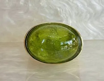18k Cabochon Cut Peridot Ring