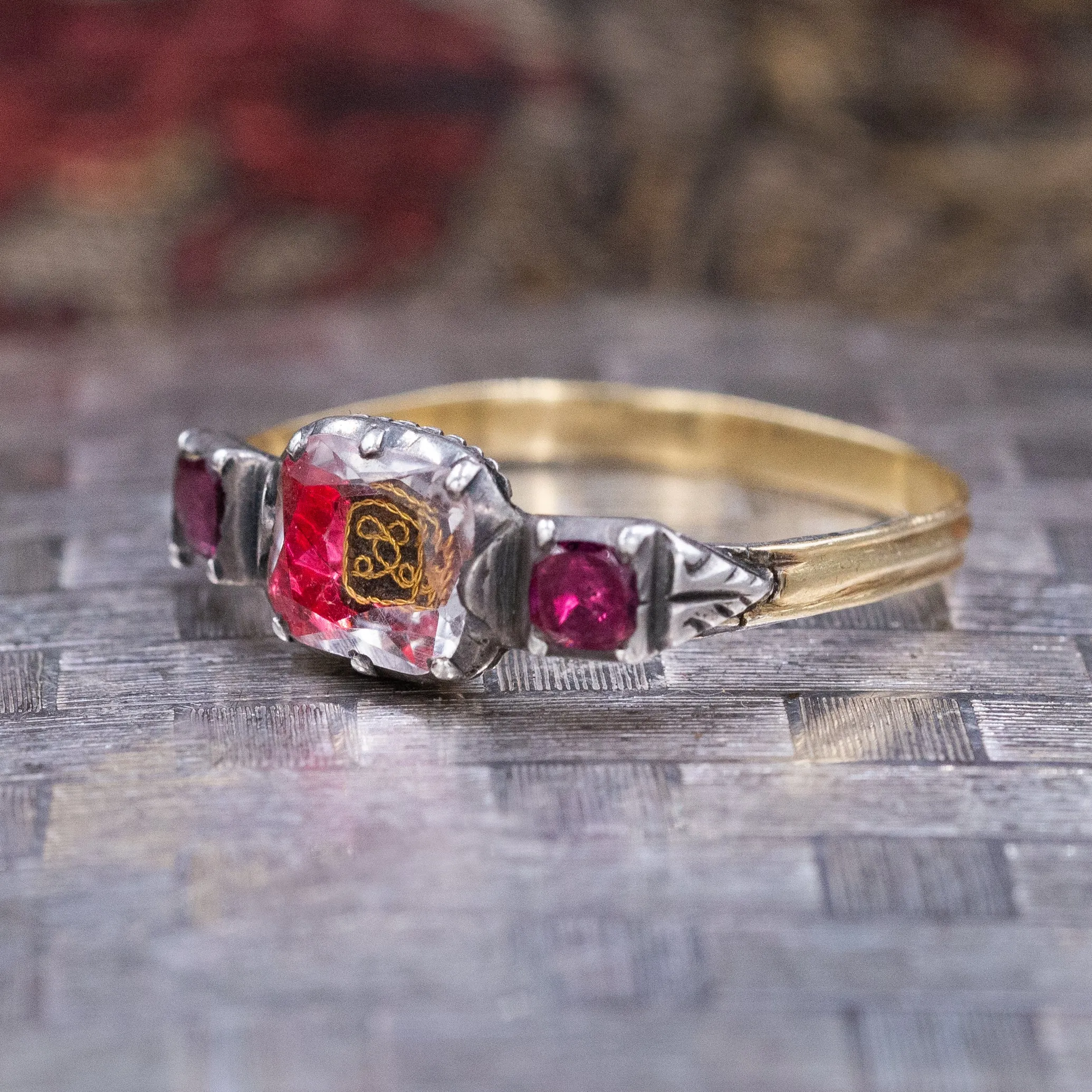 18th Century Stuart Crystal Cypher Ring