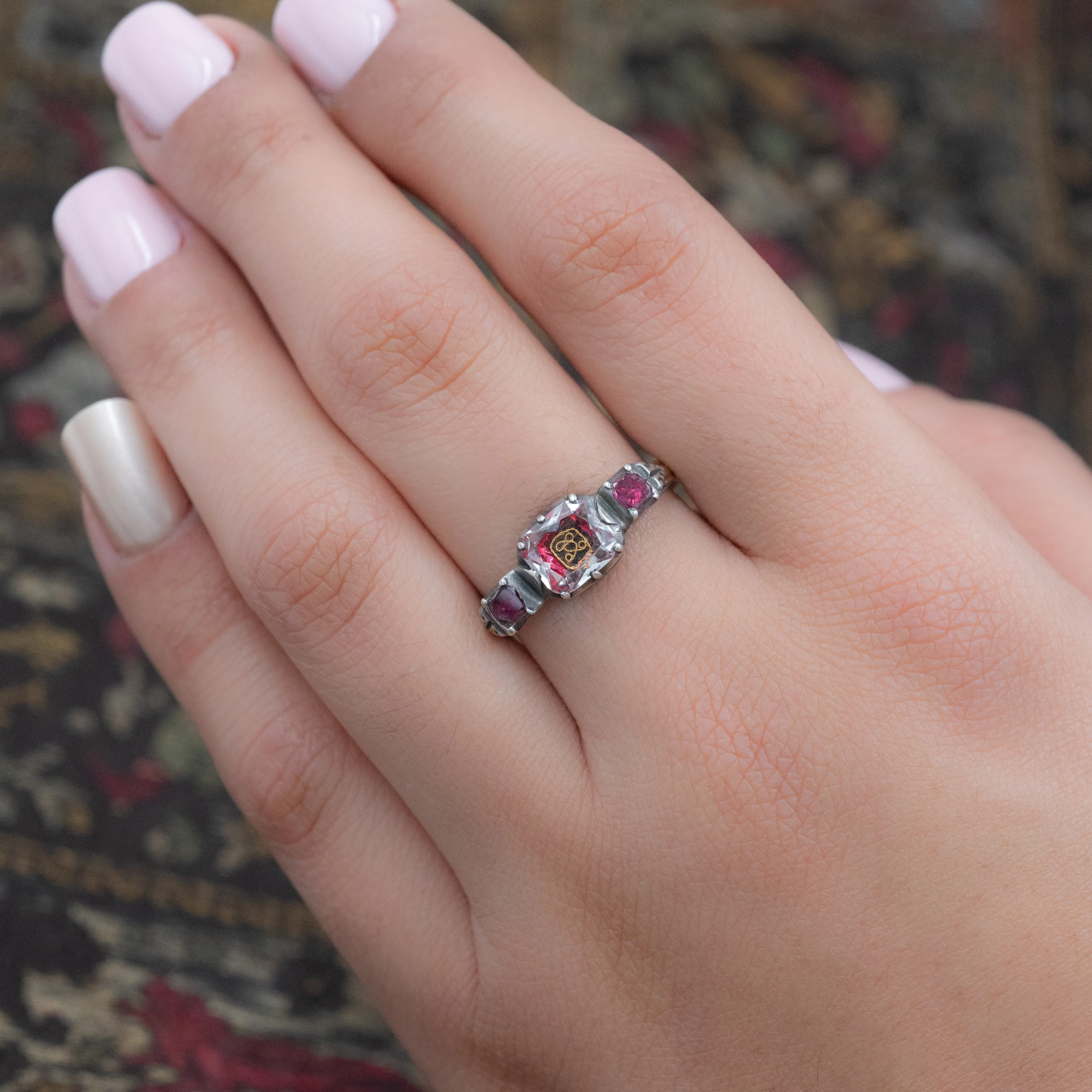 18th Century Stuart Crystal Cypher Ring