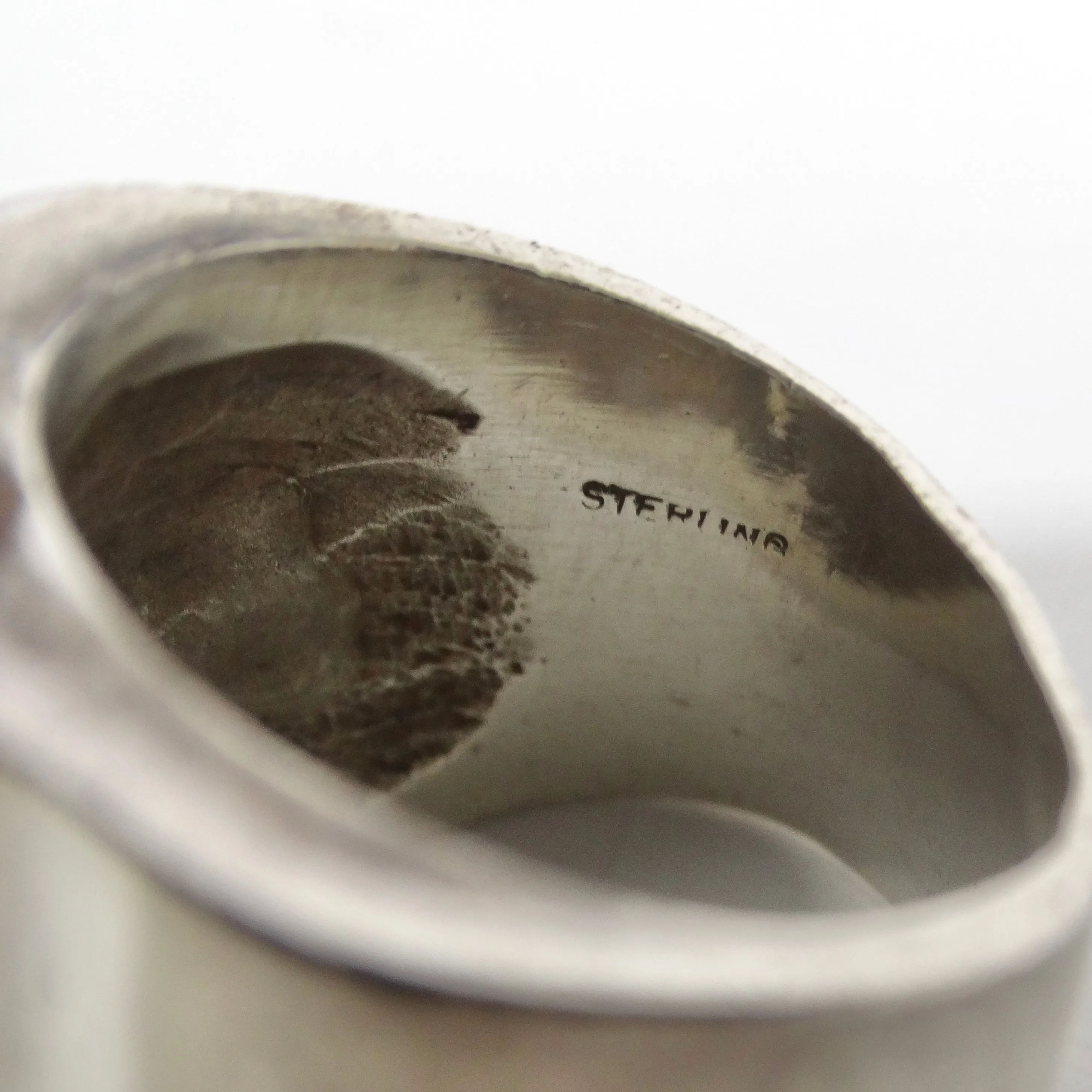 1960 Pure Silver Synthetic Diamond Cocktail Ring