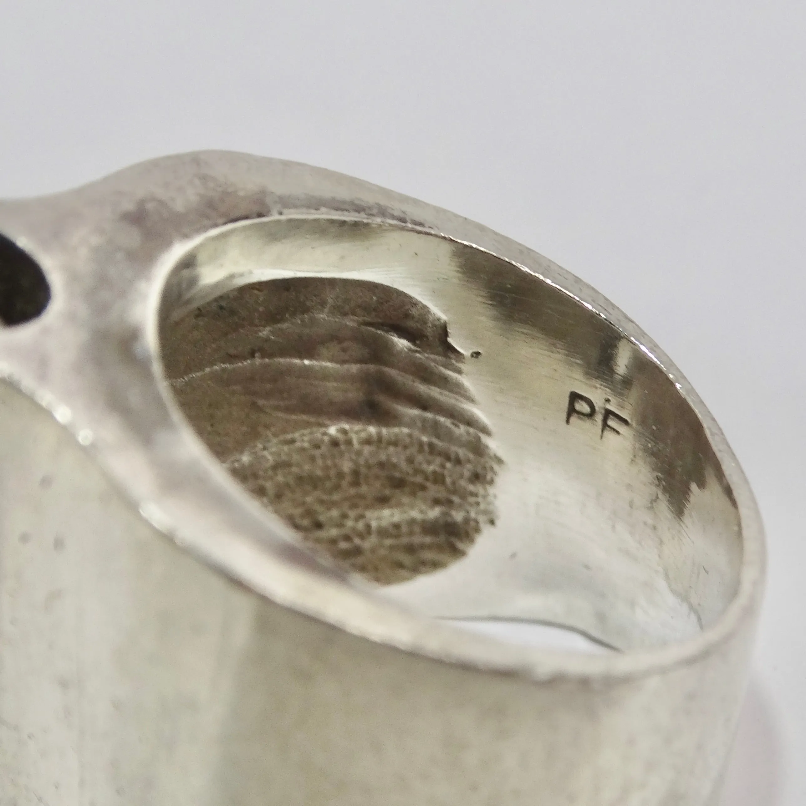 1960 Pure Silver Synthetic Diamond Cocktail Ring