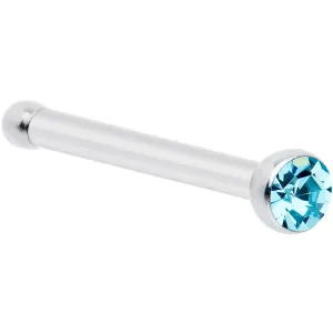 20 Gauge Stainless Steel Aqua Gem Micro Nose Bone