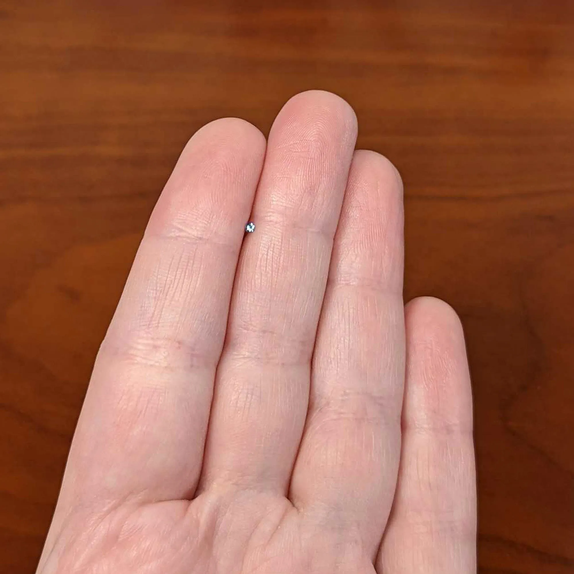 20 Gauge Stainless Steel Aqua Gem Micro Nose Bone