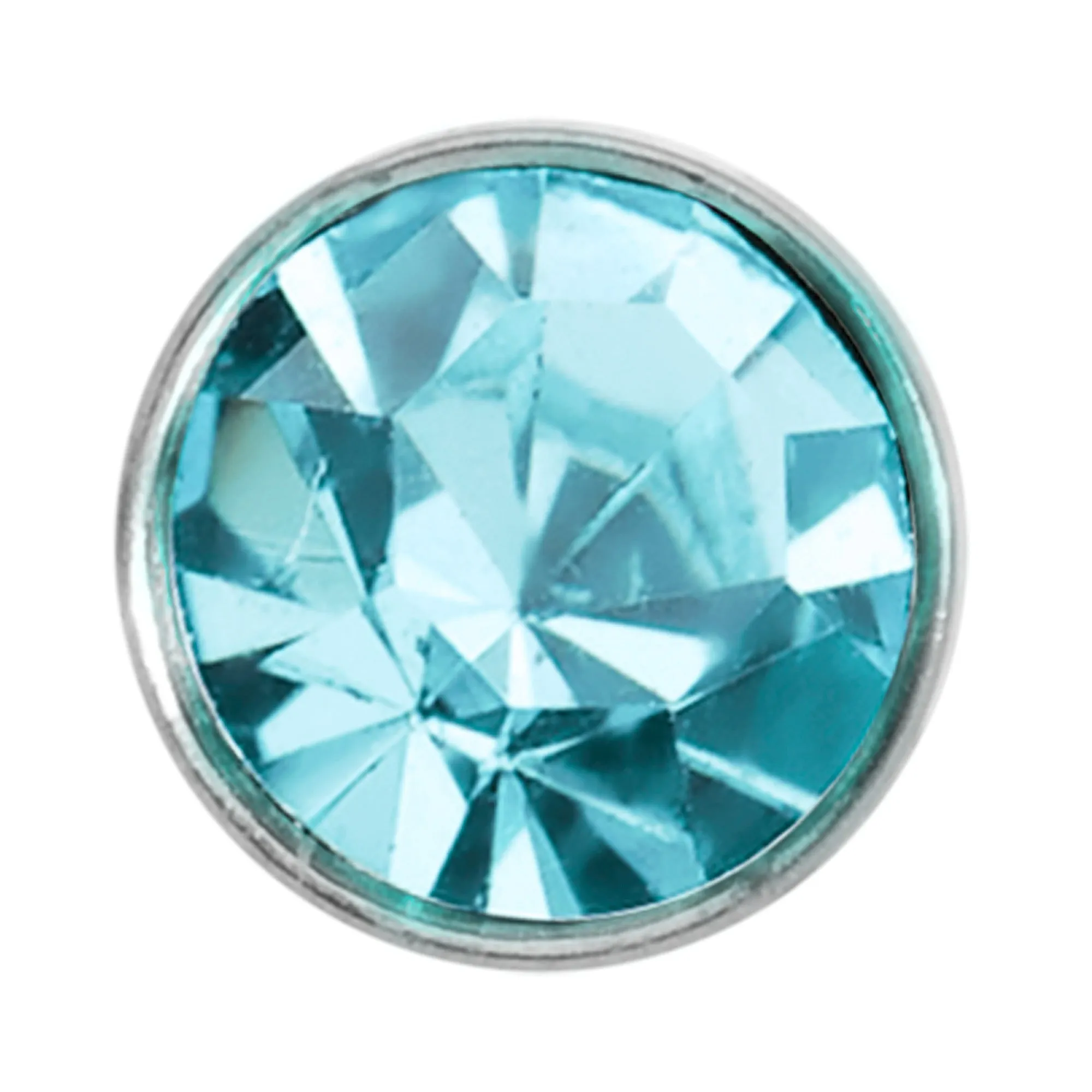 20 Gauge Stainless Steel Aqua Gem Micro Nose Bone
