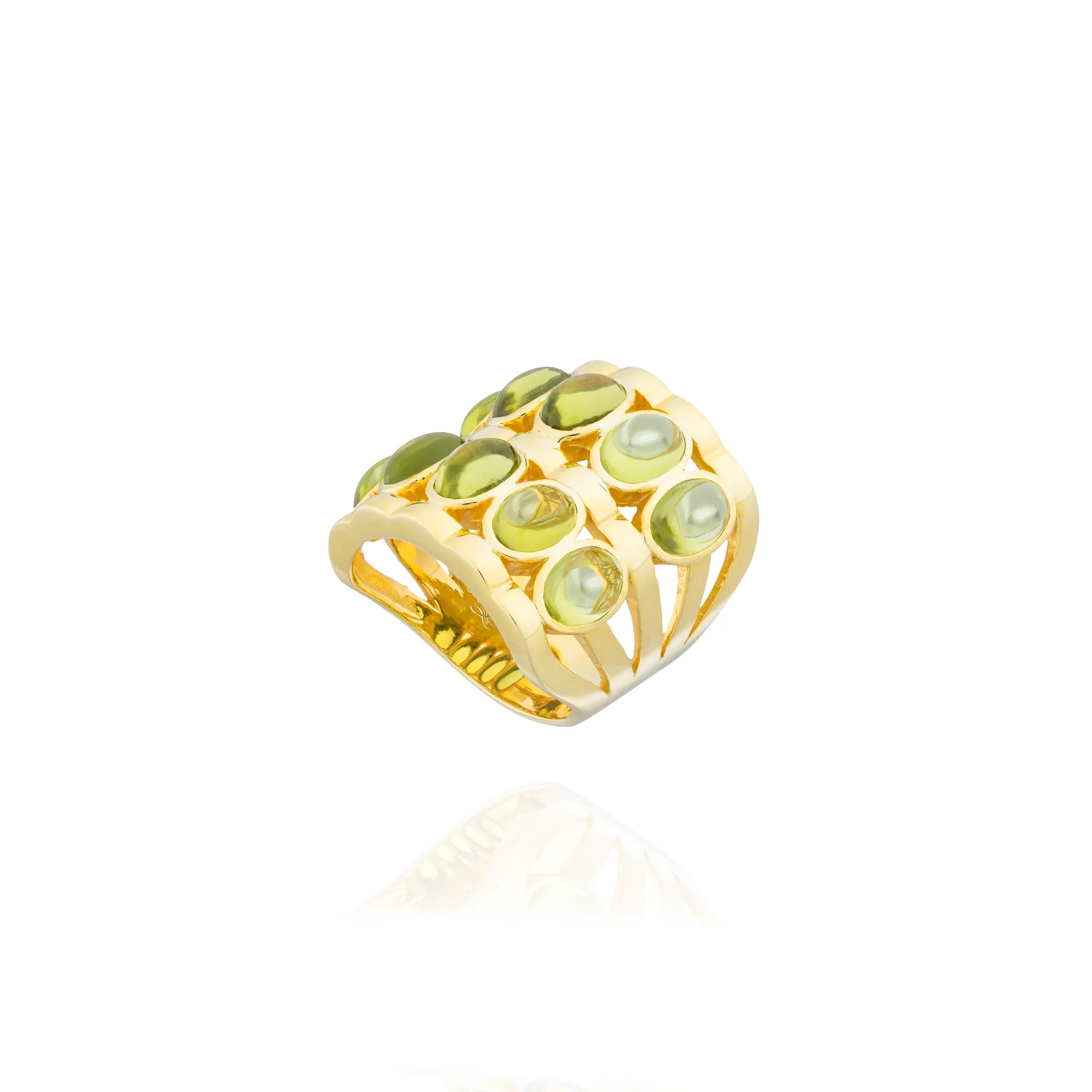 925 Silver Caramelo Ring with Peridot