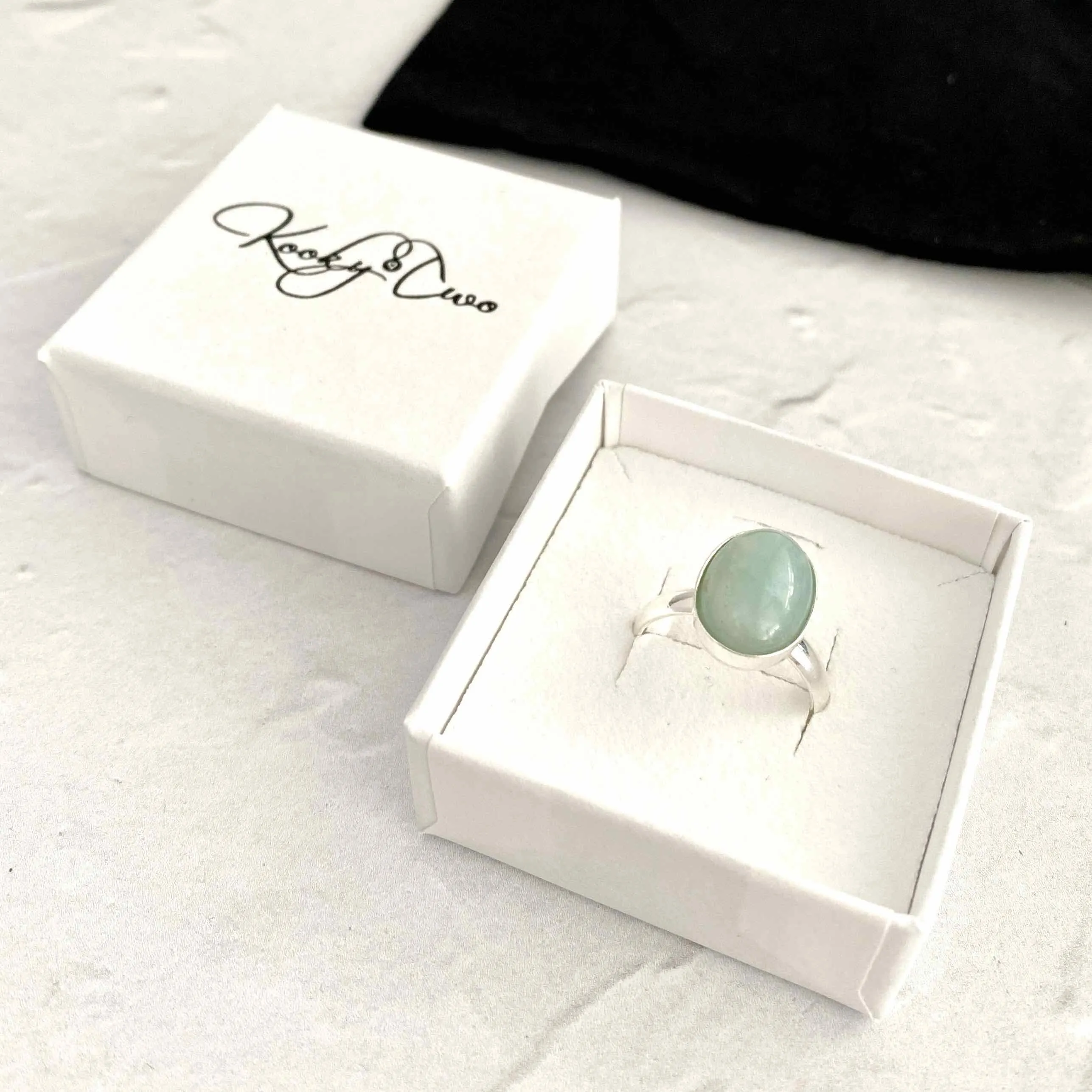 Amazonite Gemstone Ring - Adjustable