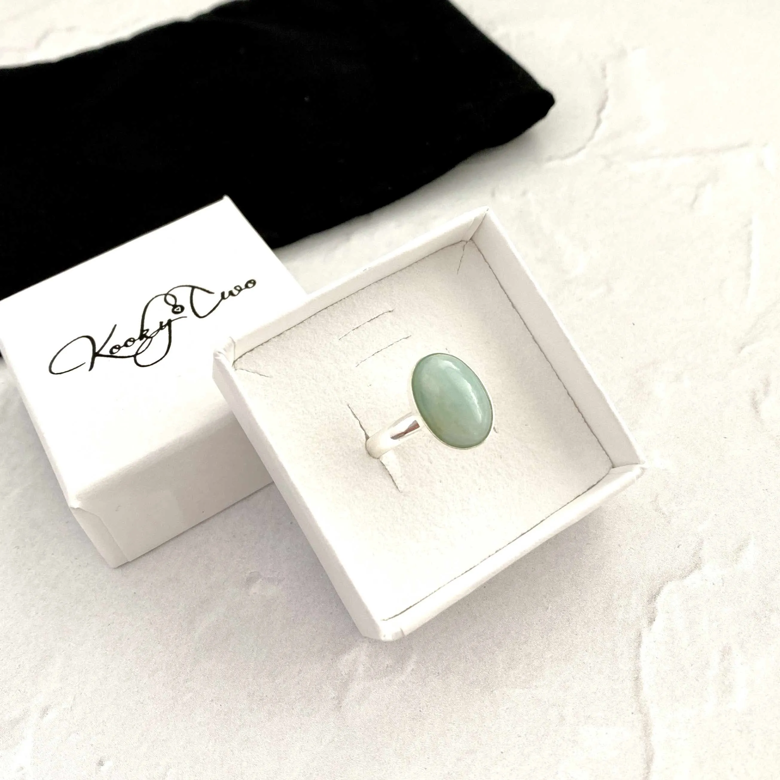 Amazonite Gemstone Ring - Adjustable