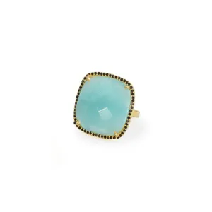 Amazonite Square Ring