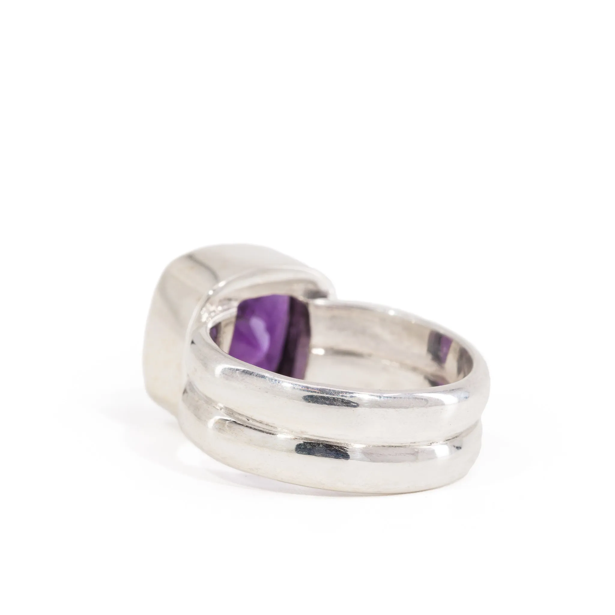 Amethyst 5.16 Carat Sterling Silver Handcrafted Gemstone Ring
