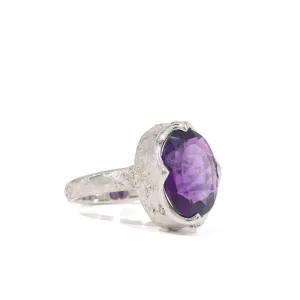 Amethyst 5.3 Carat Sterling Silver Handcrafted Gemstone Ring