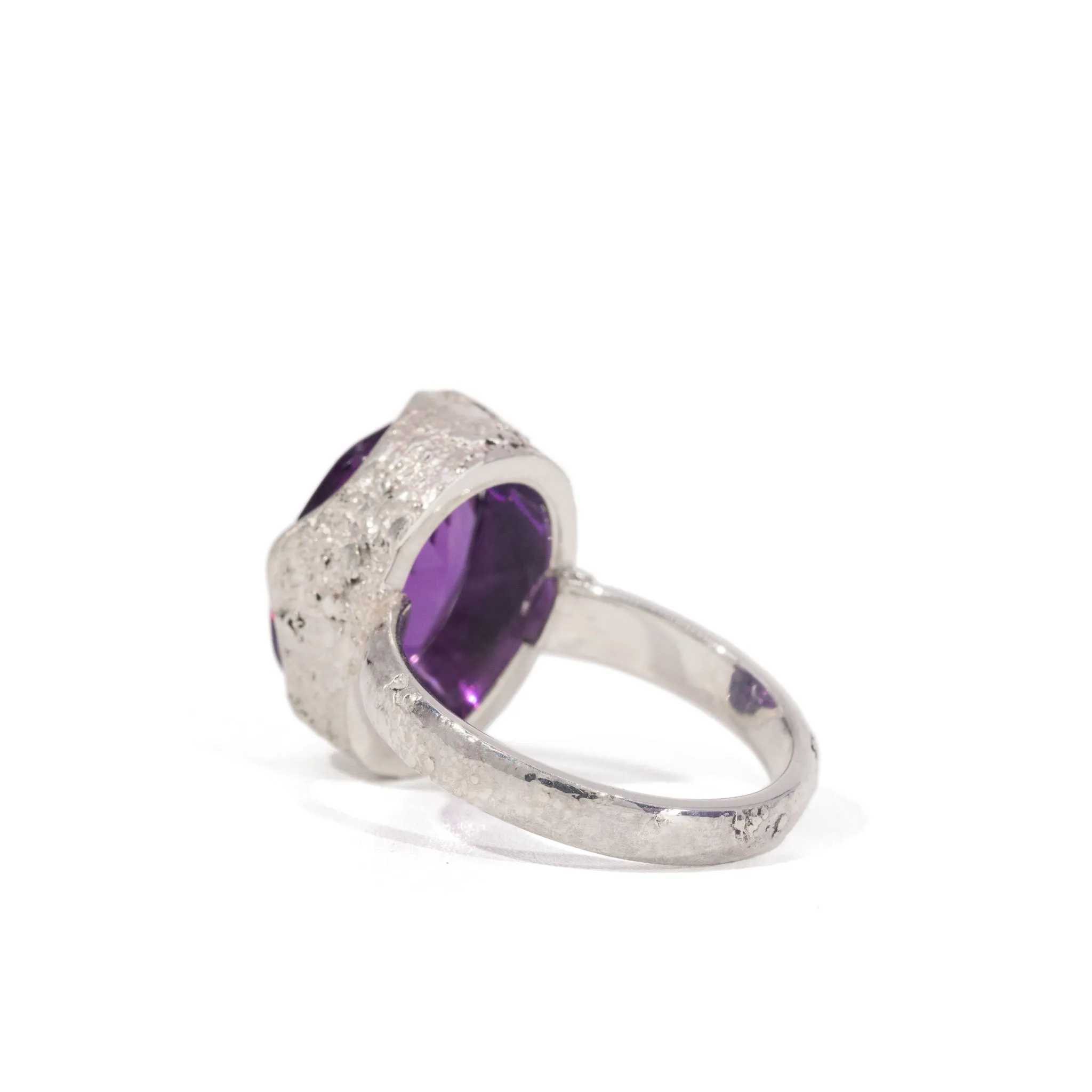 Amethyst 5.3 Carat Sterling Silver Handcrafted Gemstone Ring