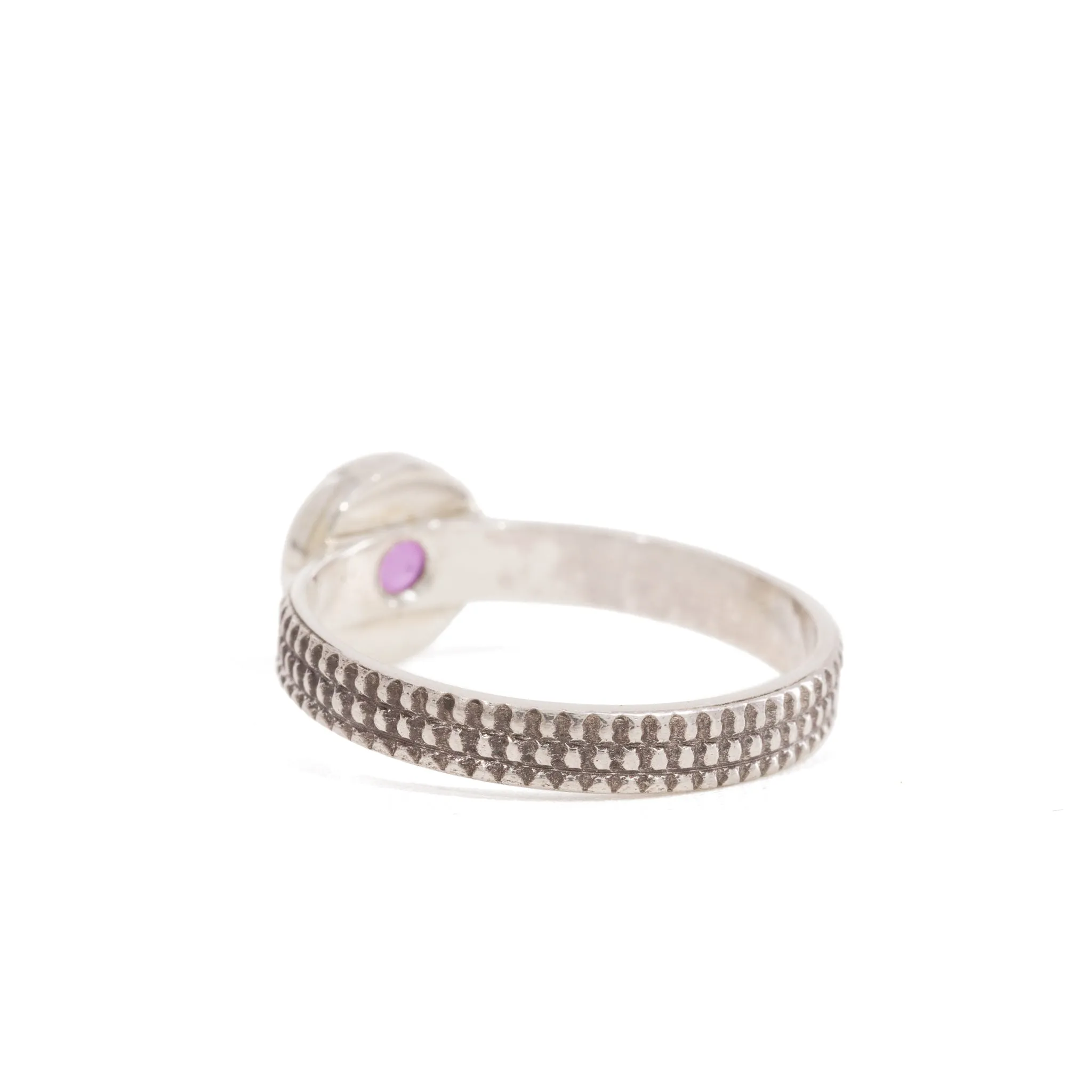 Amethyst .55 Carat Sterling Silver Handcrafted Gemstone Ring