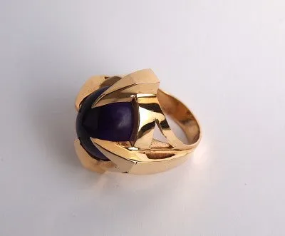 Amethyst Claw Ring