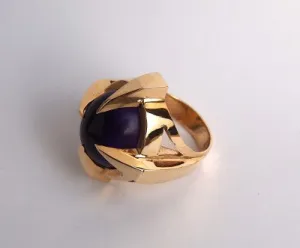 Amethyst Claw Ring