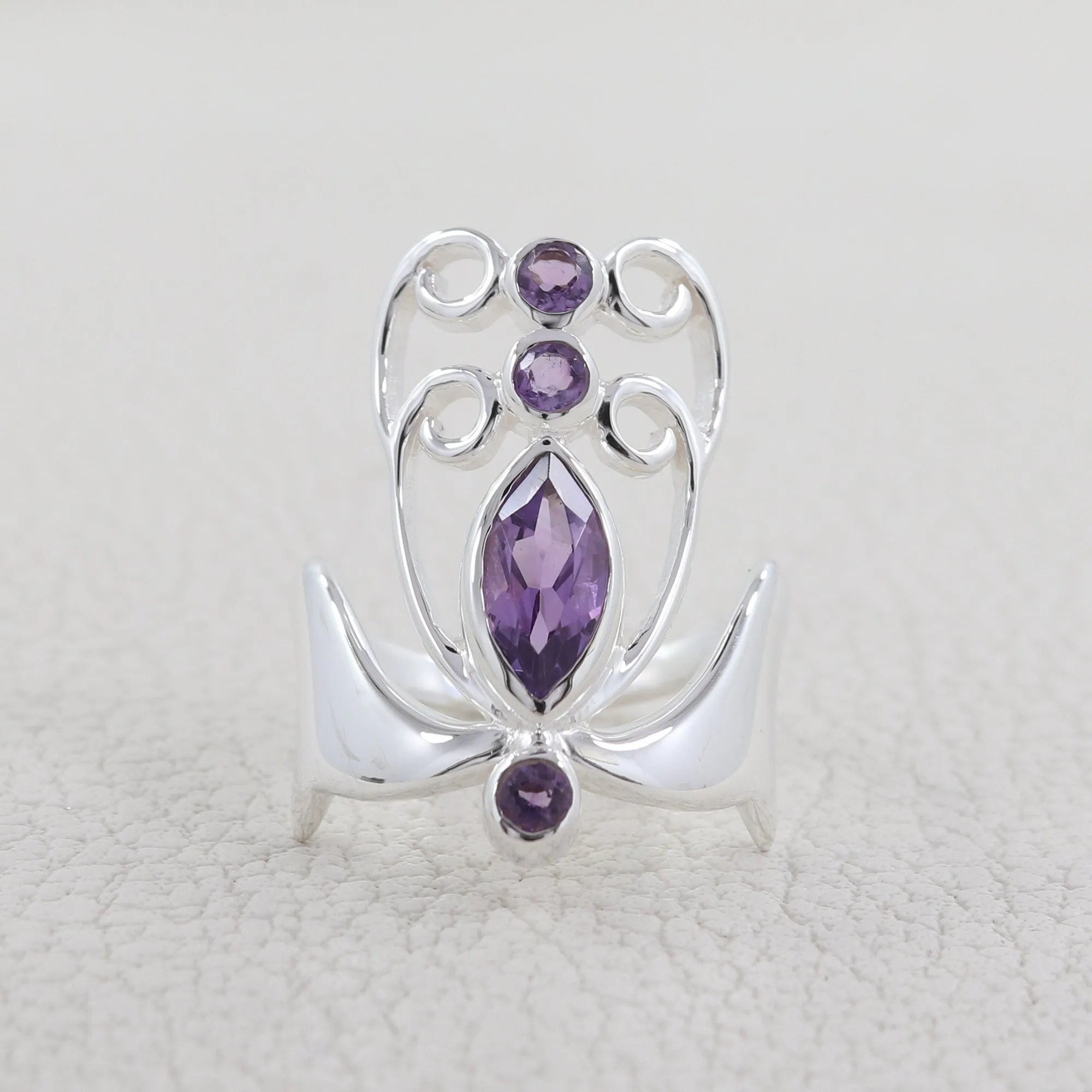 Amethyst Silver Ring