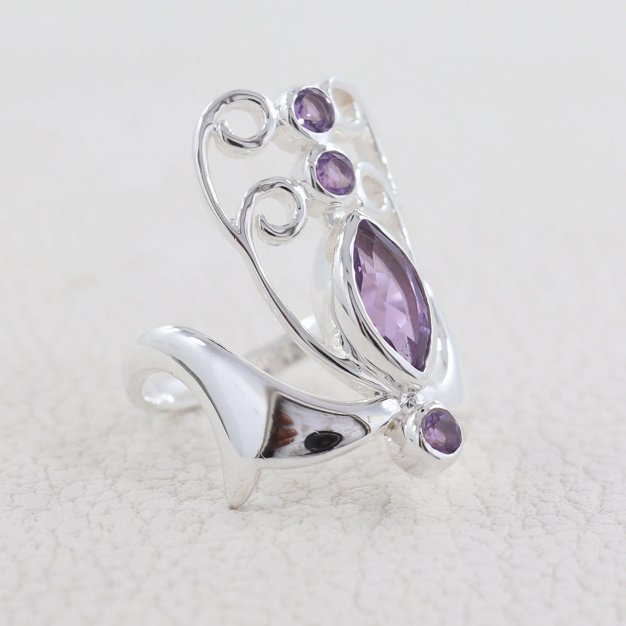 Amethyst Silver Ring