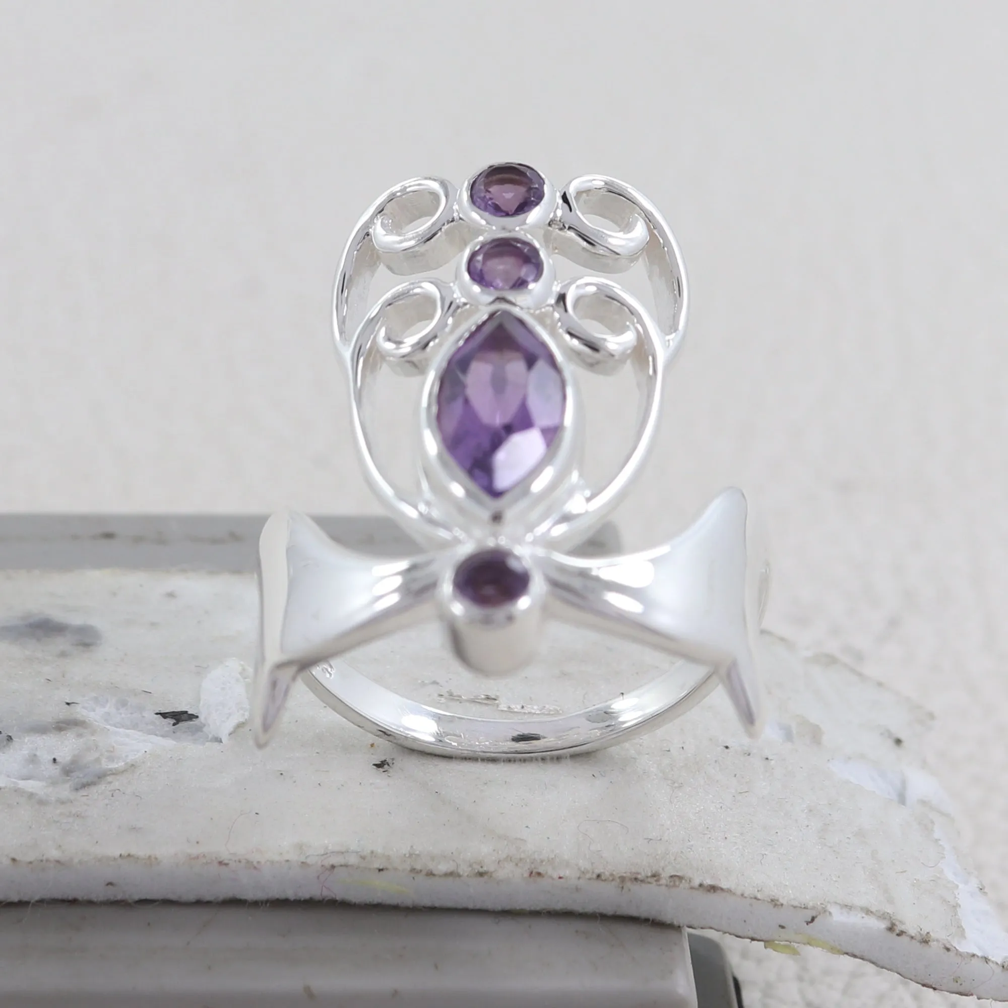 Amethyst Silver Ring