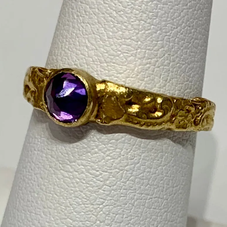 Amethyst Stack Ring - 24K Gold & Silver