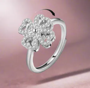 Anti Stress/Anxiety Heart Clover Ring