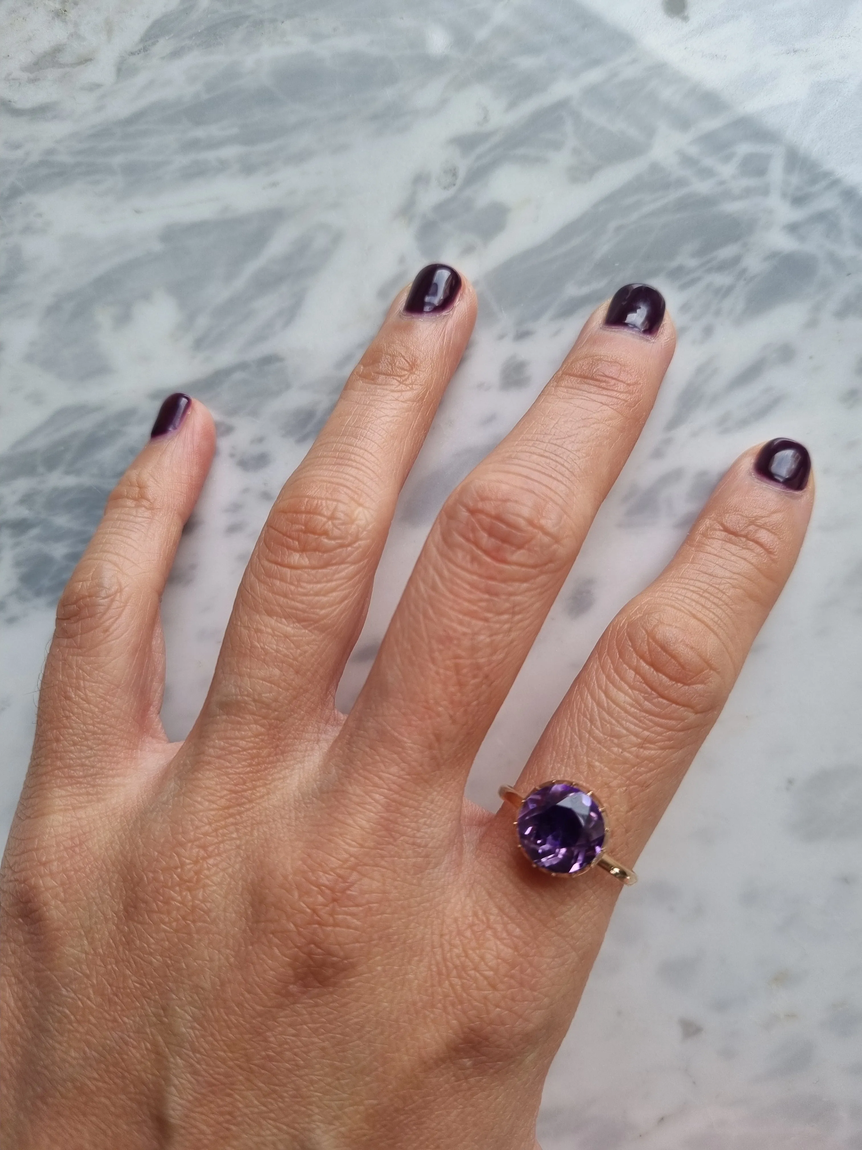 antique Georgian amethyst | Solid 9k gold ring