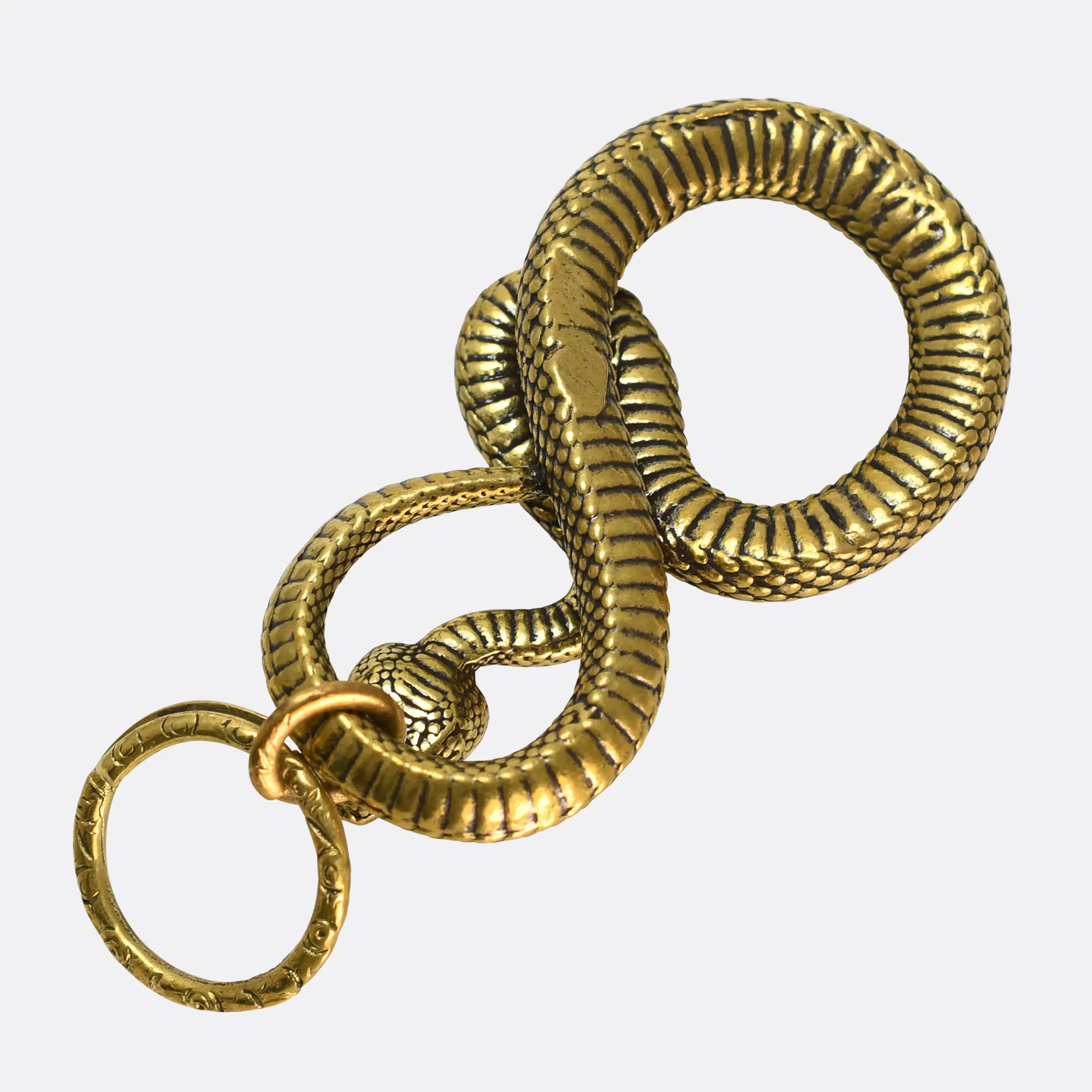 Antique Oversized Snake Charm Holder
