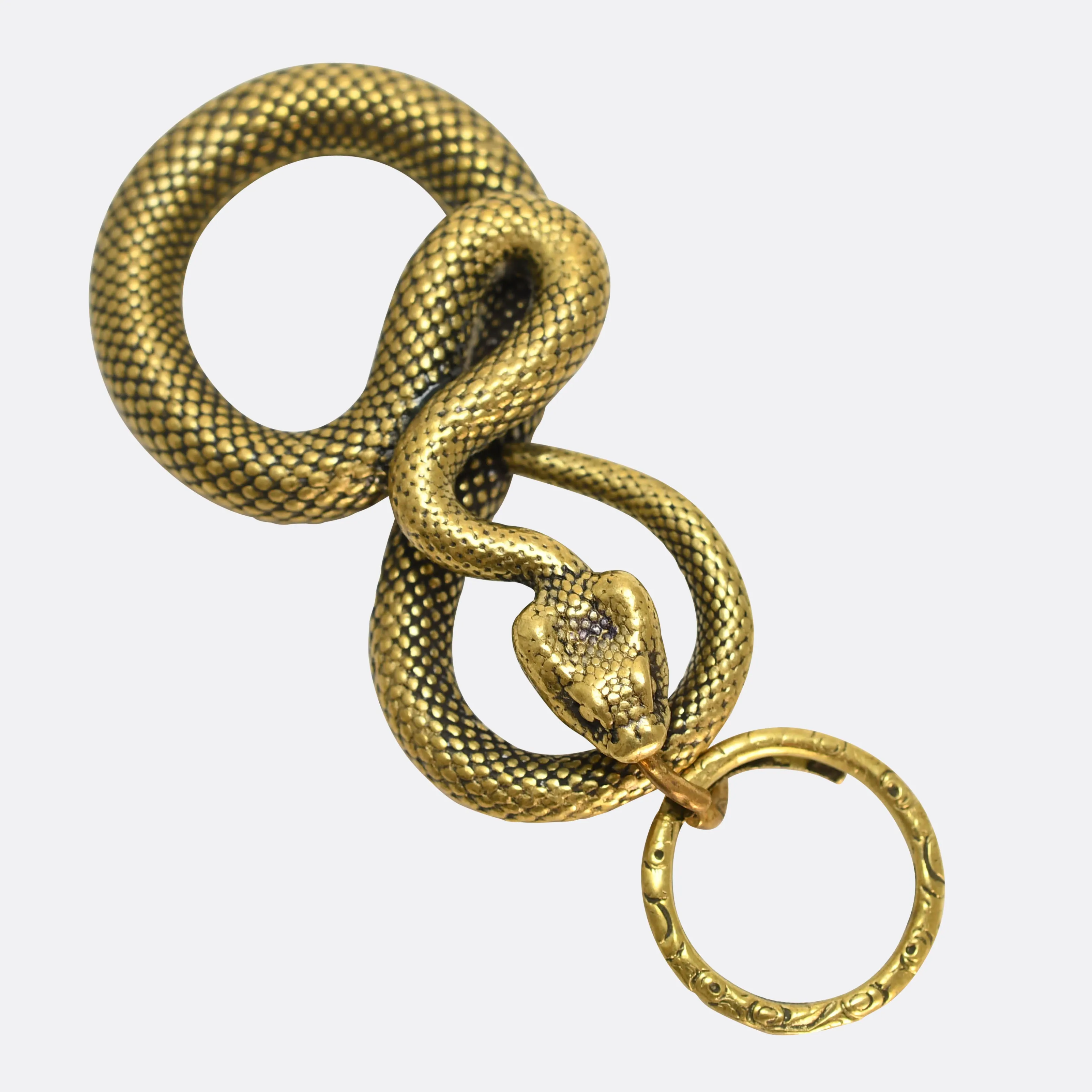 Antique Oversized Snake Charm Holder
