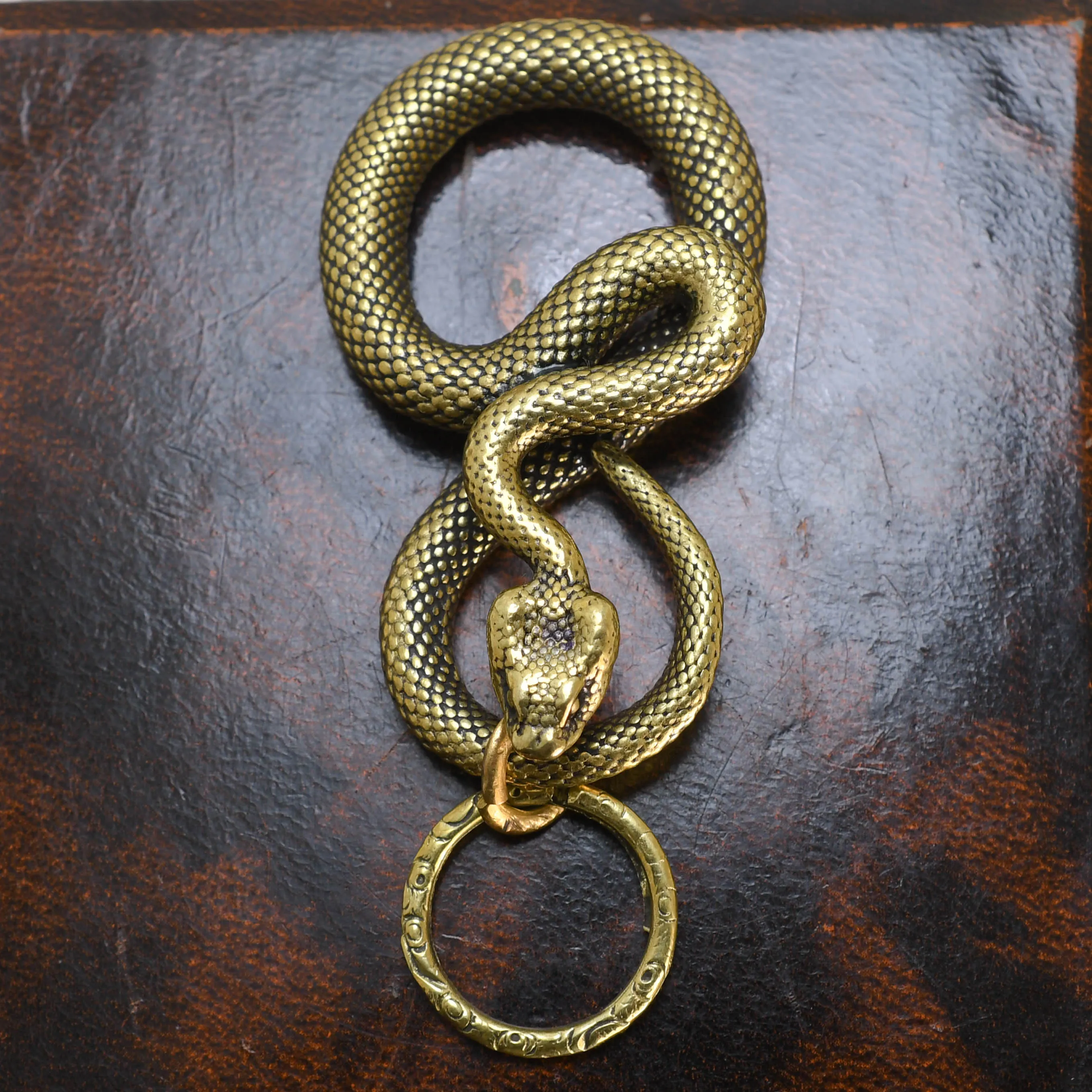 Antique Oversized Snake Charm Holder
