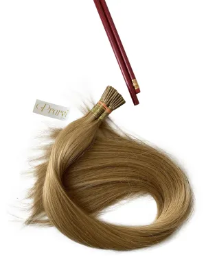 Ash Blonde Natural Straight Hair Micro Tips