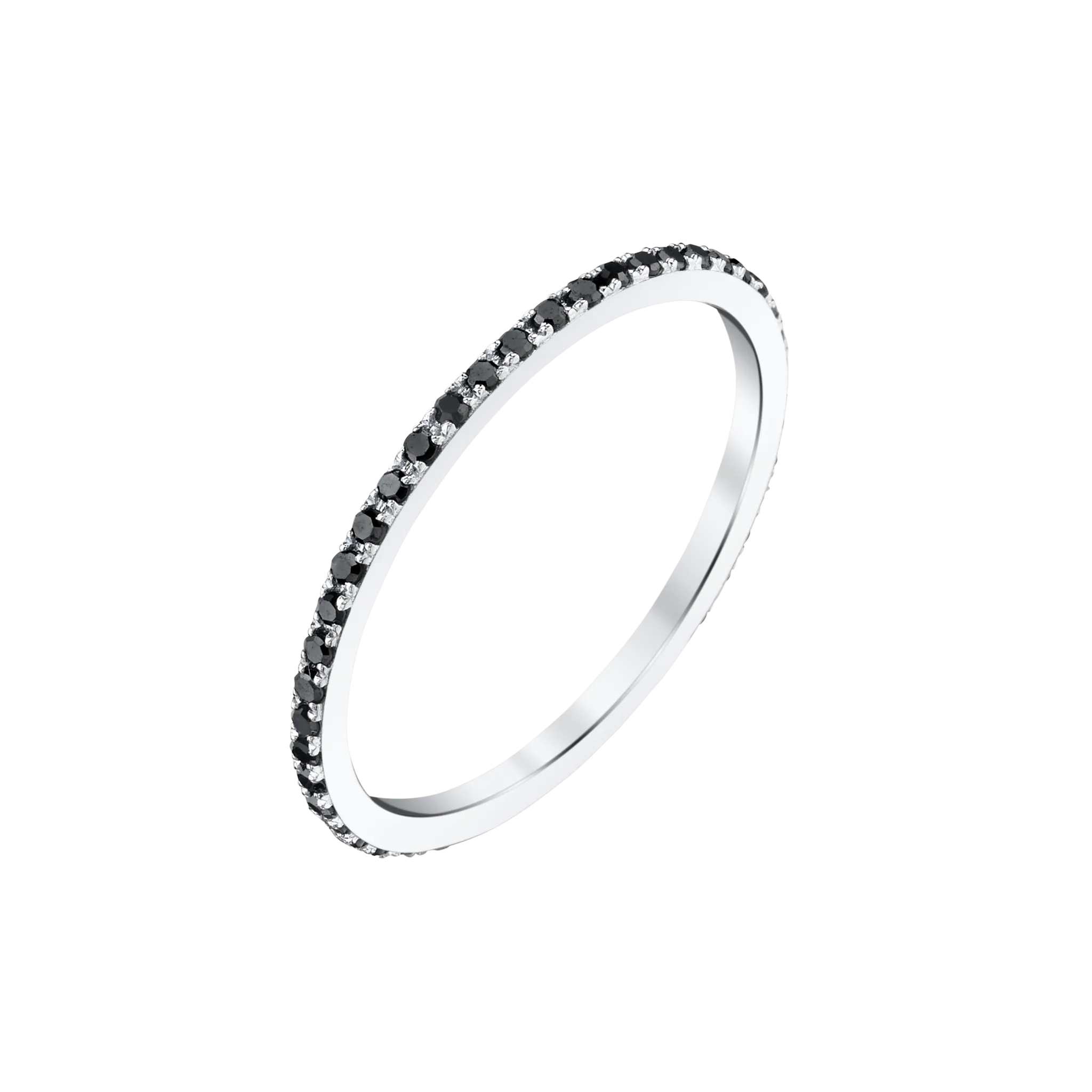Axis Ring with Black Pavé Diamonds