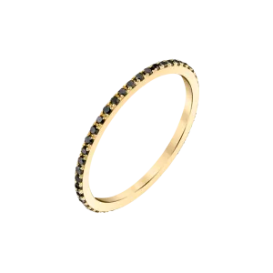 Axis Ring with Black Pavé Diamonds